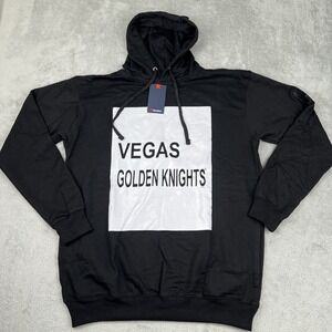 NEW Fanatics Vegas Golden Knights Hoodie Sweatshirt‎ Men's XLT Black White Baggy